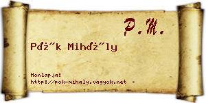 Pók Mihály névjegykártya