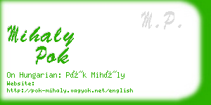 mihaly pok business card